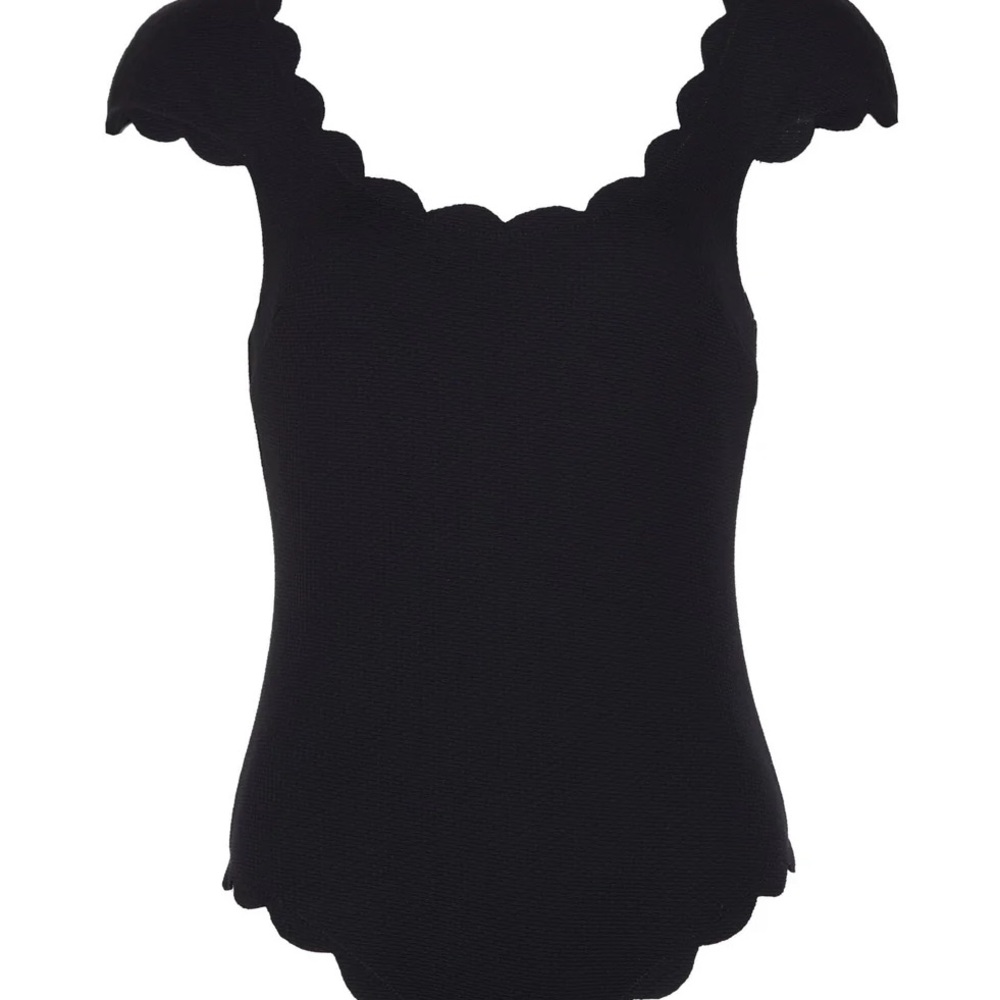 Marysia Swim Black Scalloped One Piece